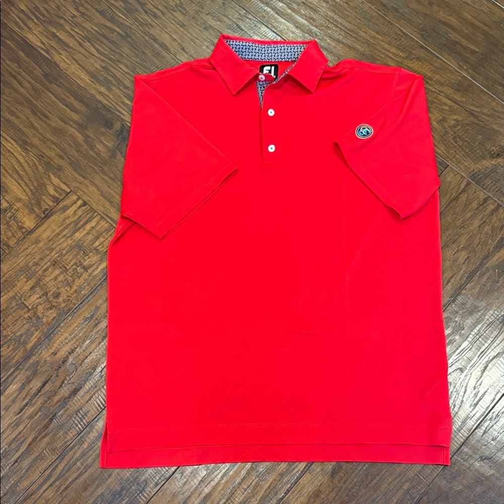 FootJoy Coral Creek Club Bright Red Men's Golf Polo